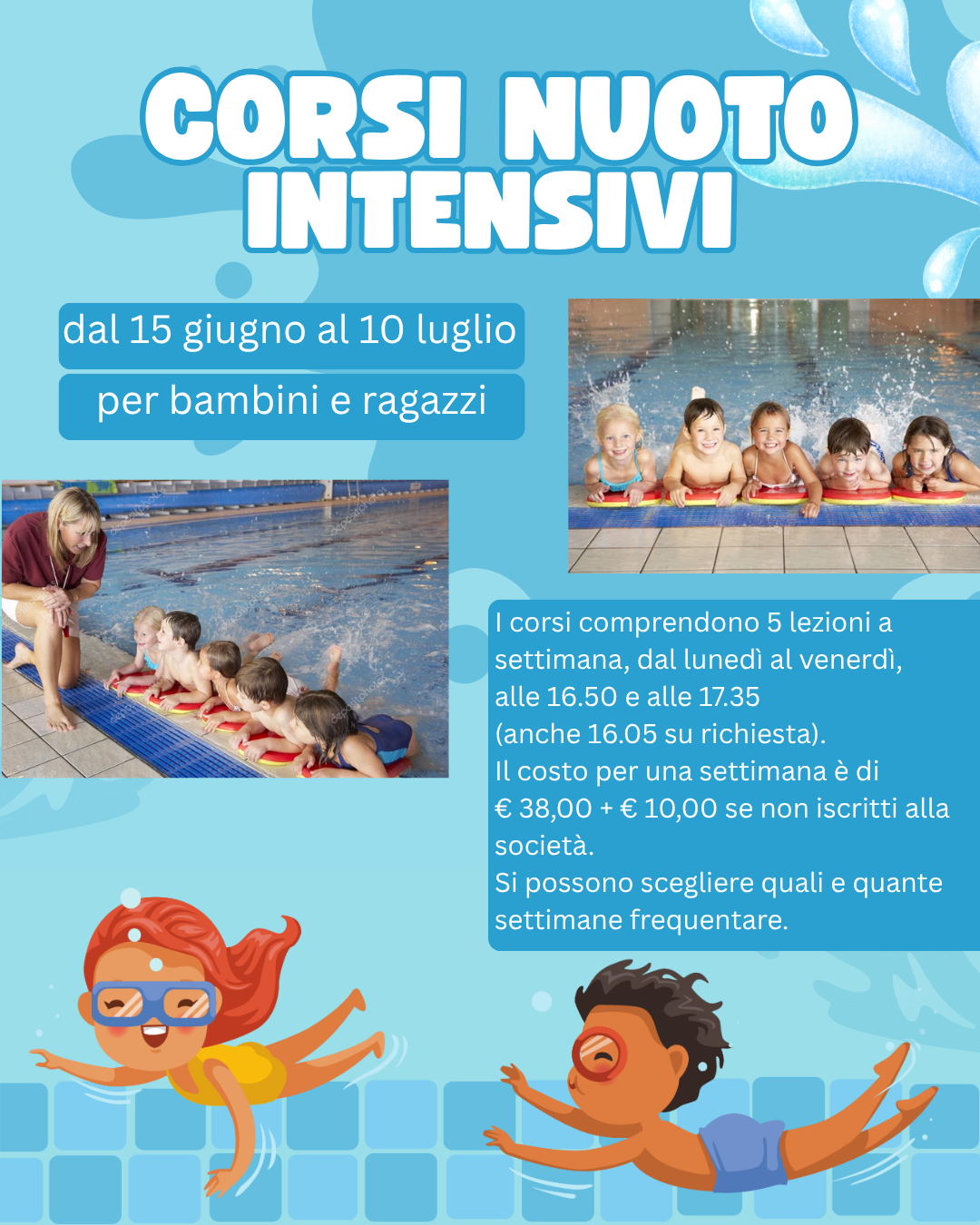Corsi intensivi di nuoto