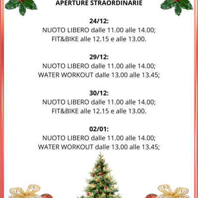Aperture straordinarie natalizie