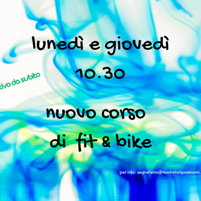 Nuovo orario per il corso di fit&bike