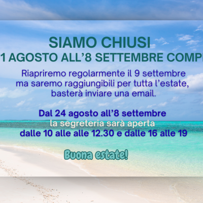 Chiusura estate 2026